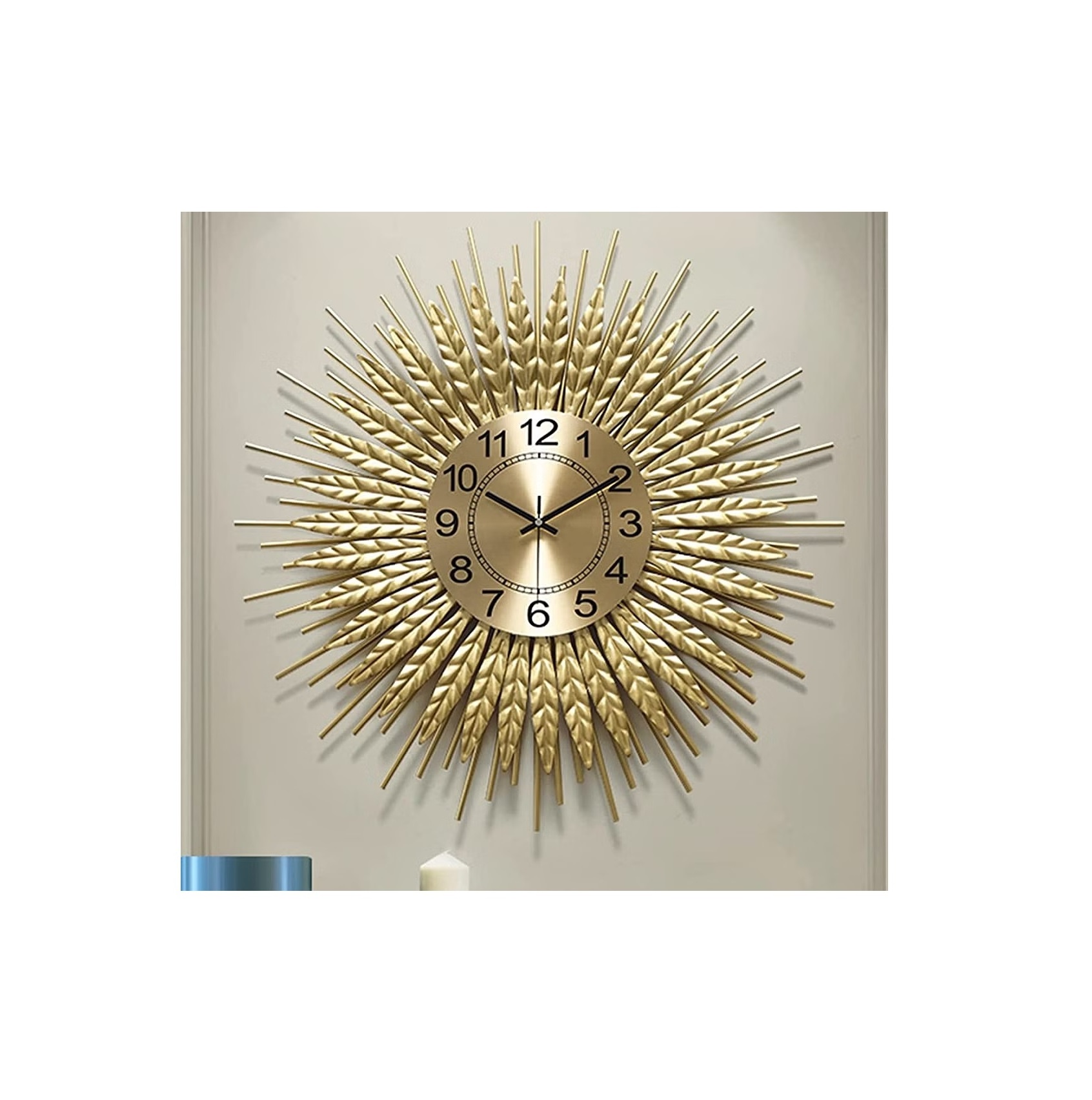 Factory modern round butterfly design quality premium luxury metal wall clock in wholesale price elegant for home decor