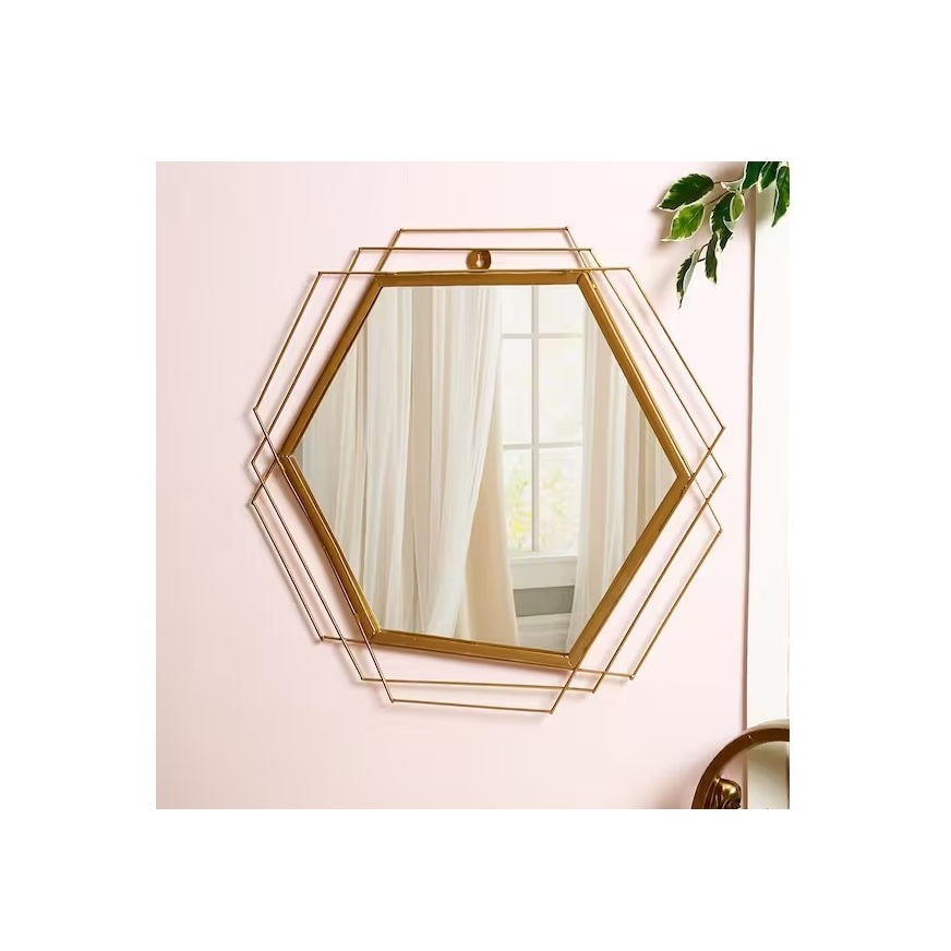 top trending decorative sun flower shape golden mirror gold metal frame decorative wall mirror for living room for home decor