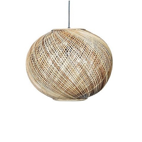 hot selling Creative interior designer bamboo lantern modern hanging ball light rattan decorative shade pendant lamp