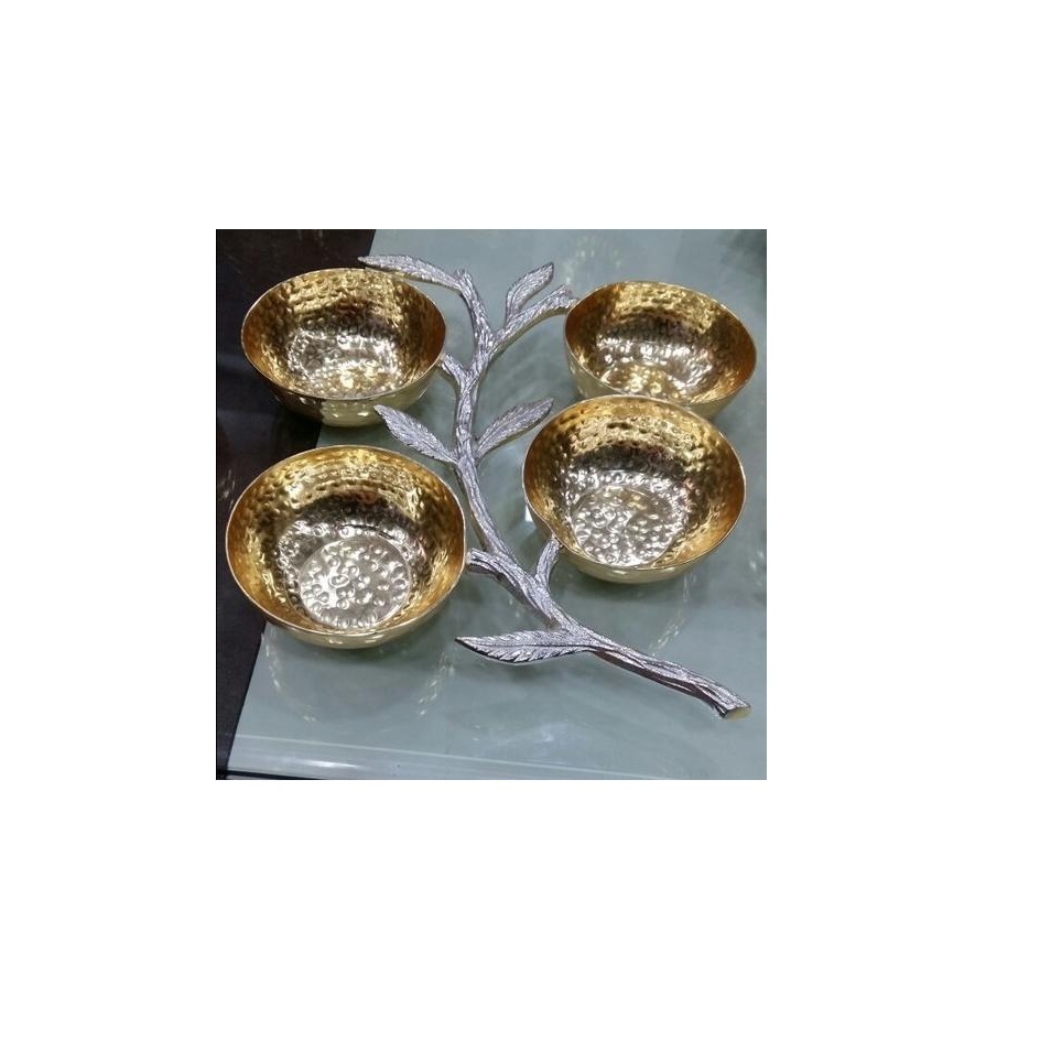 Metal Decorative Fruit Bowl With gold Powder Coating Finishing And antique Shape Design With Excellent Quality For Serving