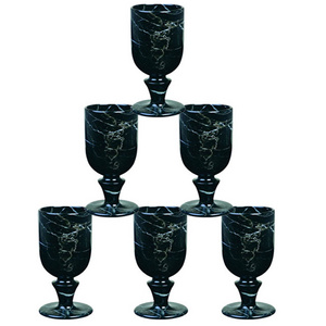 Marble & Onyx Natural Stone Customize Wholesale Hand Crafted Wine Glass Goblets For Home & Office Decoration