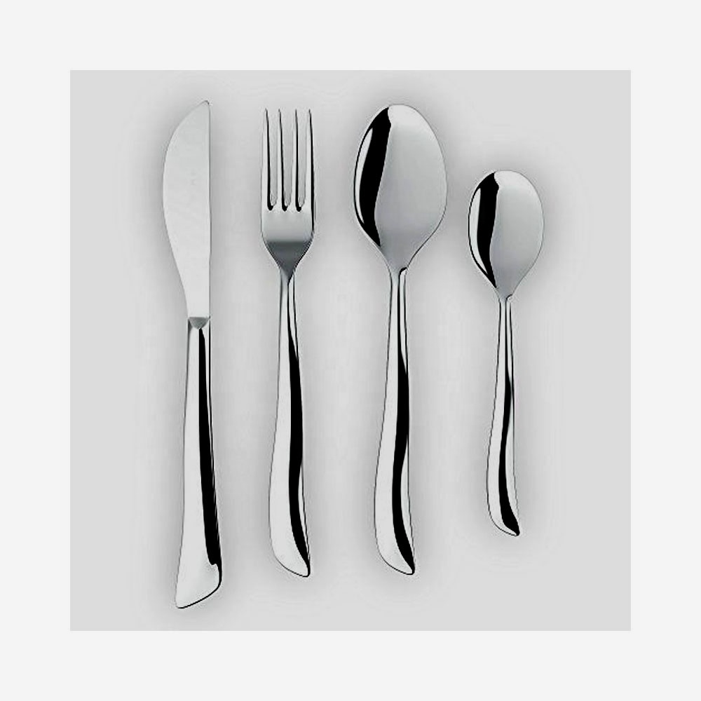 New Design Food Serving Utensil Fancy Western Style full hammered dinnerware set silver  Platted Stainless Steel Cutlery Set