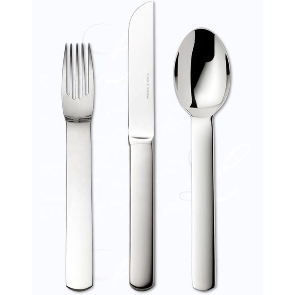 Gold Plated Stainless Flatware with Bamboo pattern Handle Guangzhou Italian cutlery with Thick Flat modern salad server  Set