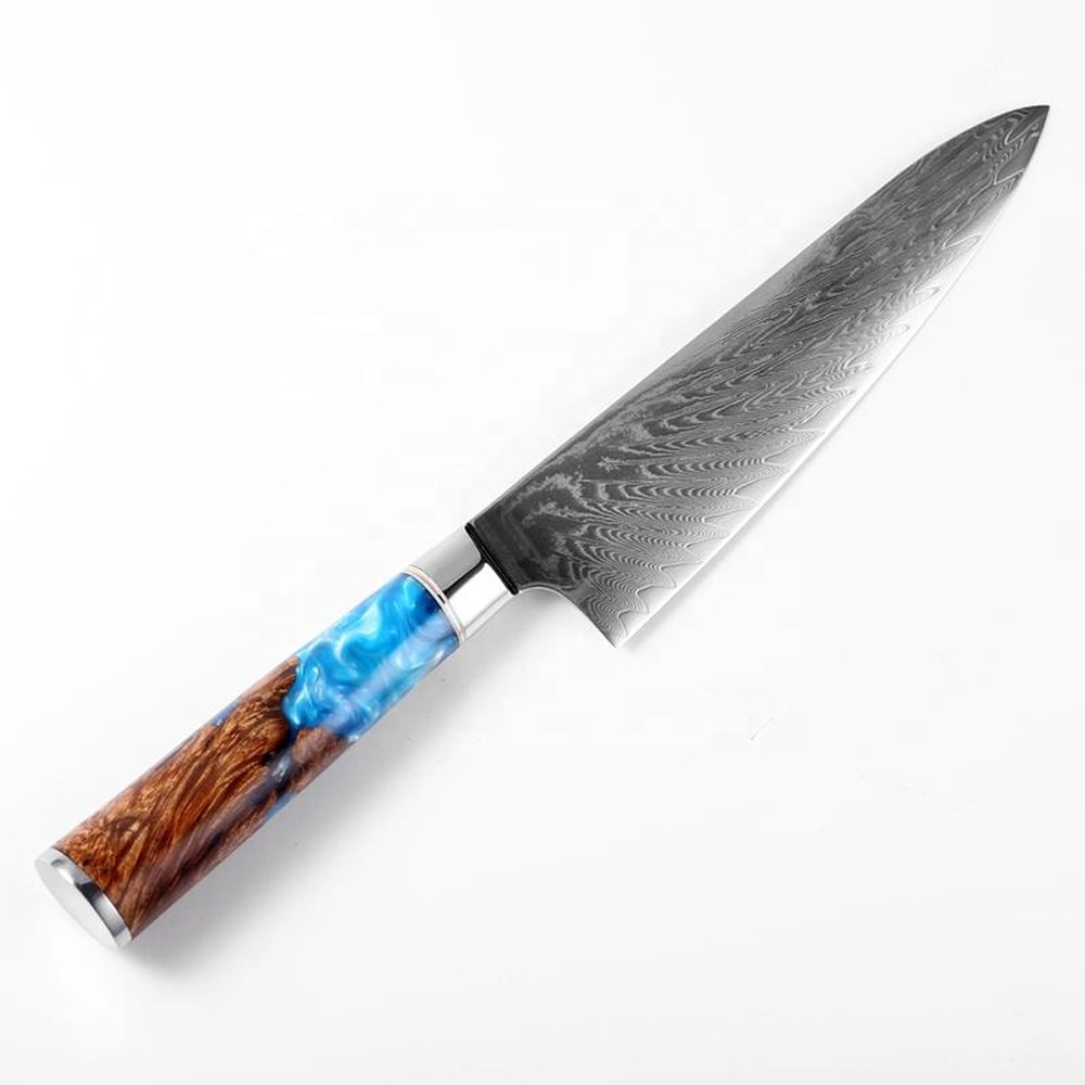 Royal Knife Traditional Long Handle Design Wooden And Blue Resin Handmade Western Style And Different Design Flatware Set