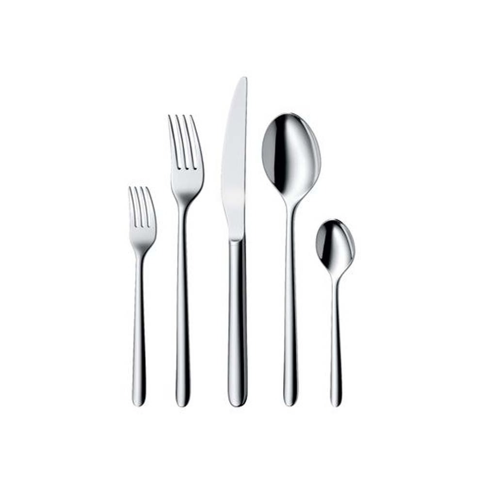 Customized Logo Named Design Silver Plated Square Design handle With unique Silver modern look flatware set