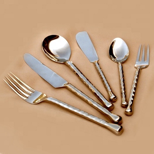 stainless steel Salad Spoon Black handle Salad Serving Spoon for kitchen gold Polished Serving utensils Set