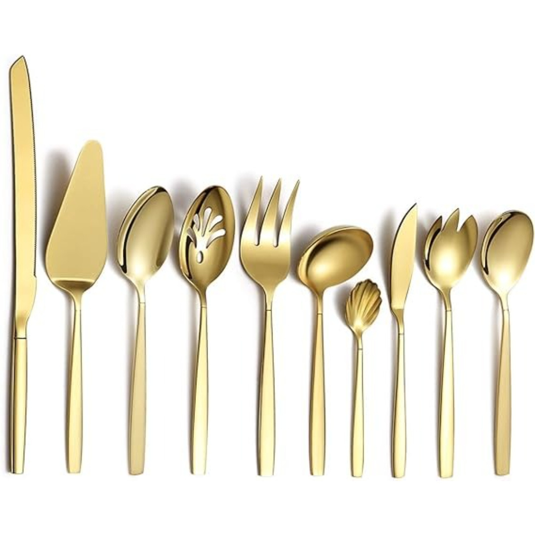 Top Luxury Flatware Metal Cutlery Set Wholesalers Direct Factory Stainless Steel Cutlery Set Gold Plated for Hotel Restaurant