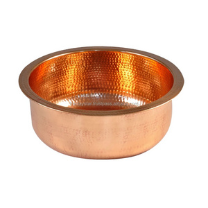 Customizable Copper Hammered Stainless Steel Pedicure Bowl Foot Spa Tub For Salon Foot Rest Bowl Made With Metal