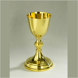 Customizable Stainless Steel Gold Plated Royal Chalice Cup, Decorative Wine Glass Goblet, For Restaurants, Wedding And Party