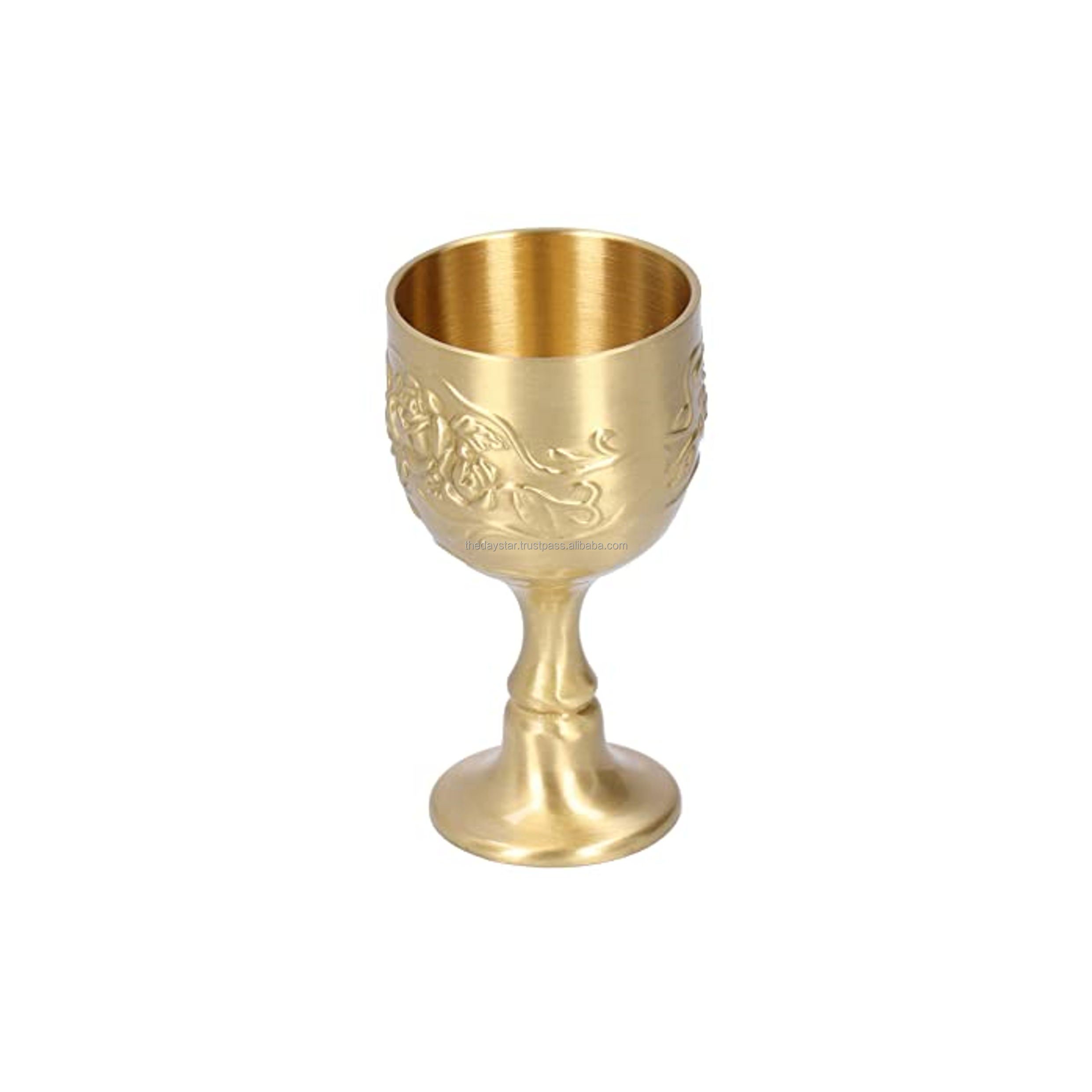 Customizable Stainless Steel Gold Plated Royal Chalice Cup, Decorative Wine Glass Goblet, For Restaurants, Wedding And Party