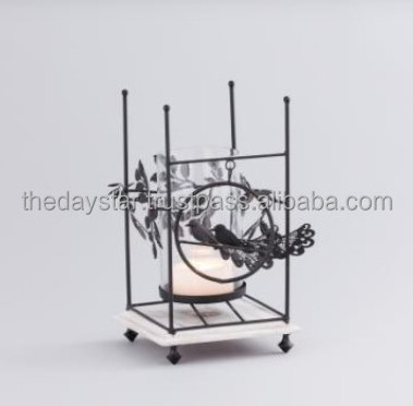 Article of iron T-light Votive holder butterfly Table top Decorative Item for Home and Room Decoration with customised colour