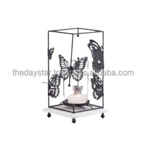 Article of iron T-light Votive holder butterfly Table top Decorative Item for Home and Room Decoration with customised colour