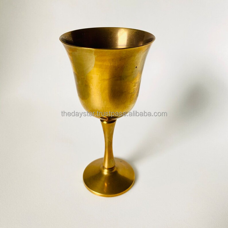 Customizable Stainless Steel Gold Plated Royal Chalice Cup, Decorative Wine Glass Goblet, For Restaurants, Wedding And Party