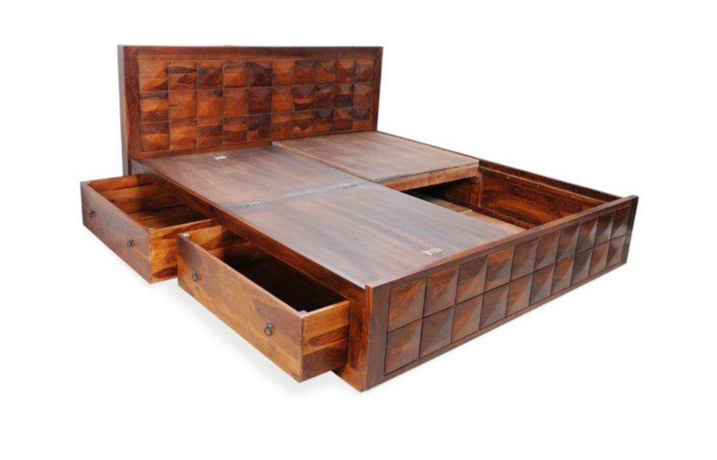 High Quality Rose Wood King Size Wooden Bed For Home Wooden Bedroom Furniture Comfortable Solid Bed for home apartment