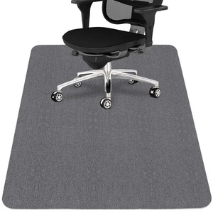 48"x36"Hardwood And Tile Floor Protection Mat Carpet Heavy Duty Hardwood Floor Gaming Office Polyester and Vinyl Black Chair Mat