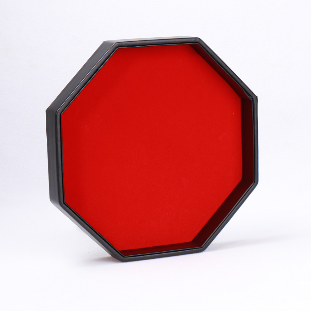 Luxury blank Octagon Hexagon faux PU leather dice tray