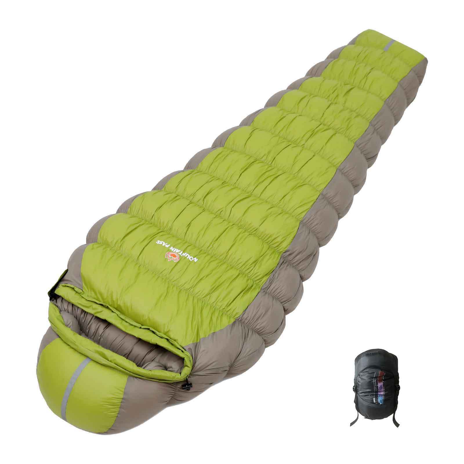 Oem Goose Down Sleeping Bag For Camping 800/1000 Fill Cold Weather Winter Outdoor Waterproof Camp Sleeping Bags Down