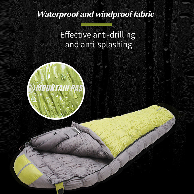 Oem Goose Down Sleeping Bag For Camping 800/1000 Fill Cold Weather Winter Outdoor Waterproof Camp Sleeping Bags Down