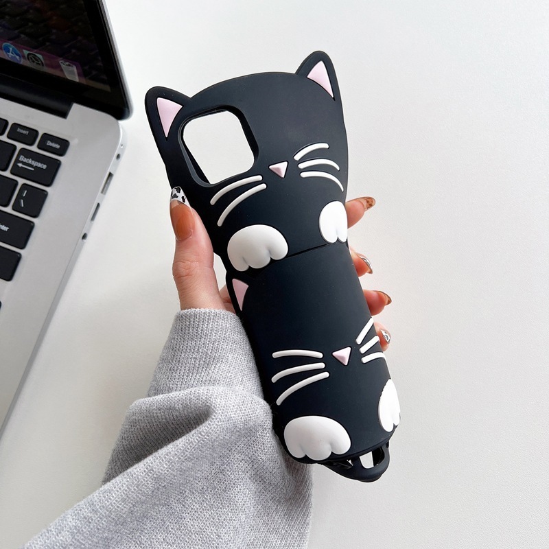 Soft Silicone 3D Cat Cartoon Phone Case for iPhone 6 7 8 X XR 11 promax 12 pro 13 14