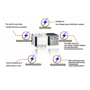 ac auto changeover switch 16/32/63/80/100/200/250/400/630/800/1600/3200 amp smart electrical ats automatic transfer switch