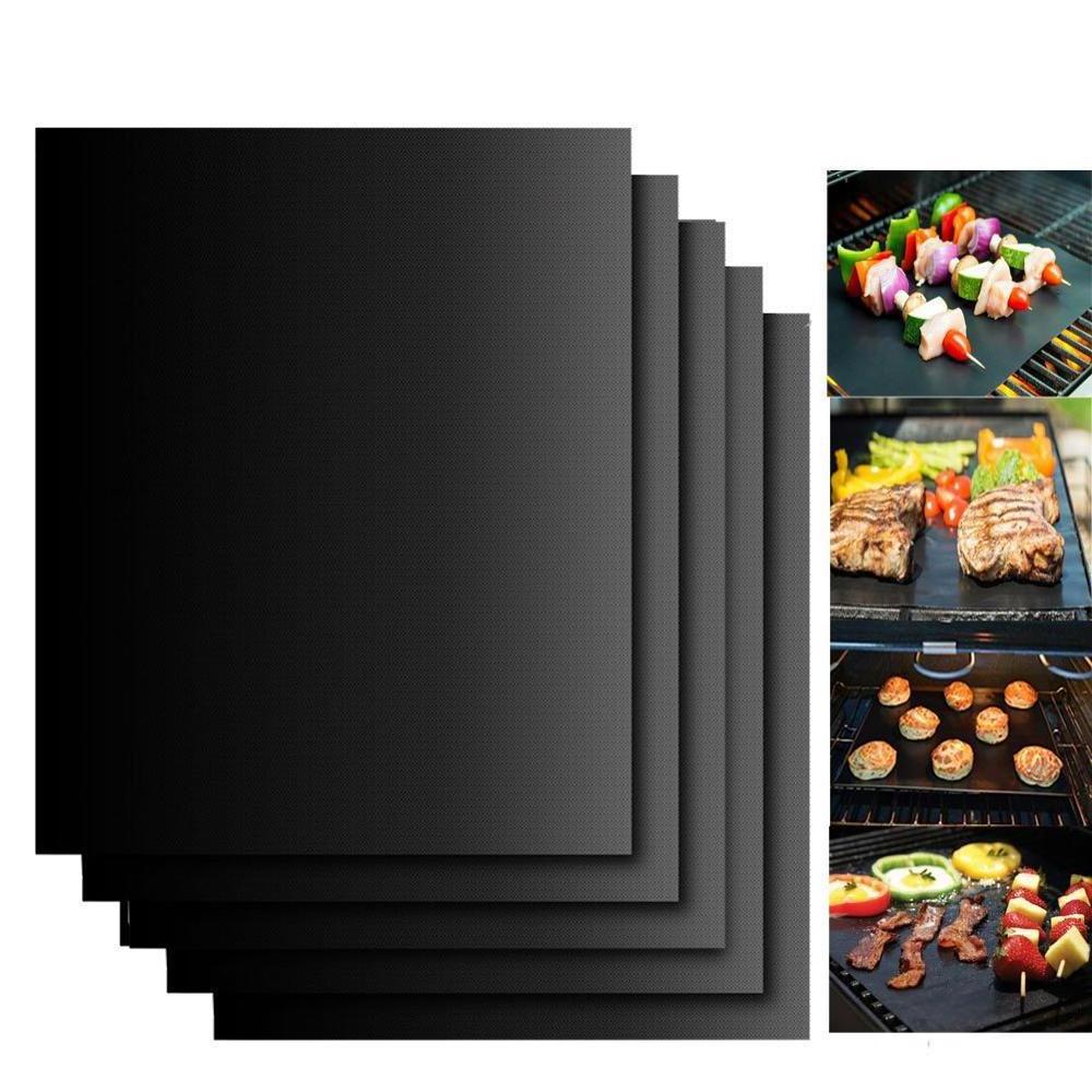 0.2/0.3mm Non stick bbq grill baking mats liners reusable and easy to clean bbq grill mat