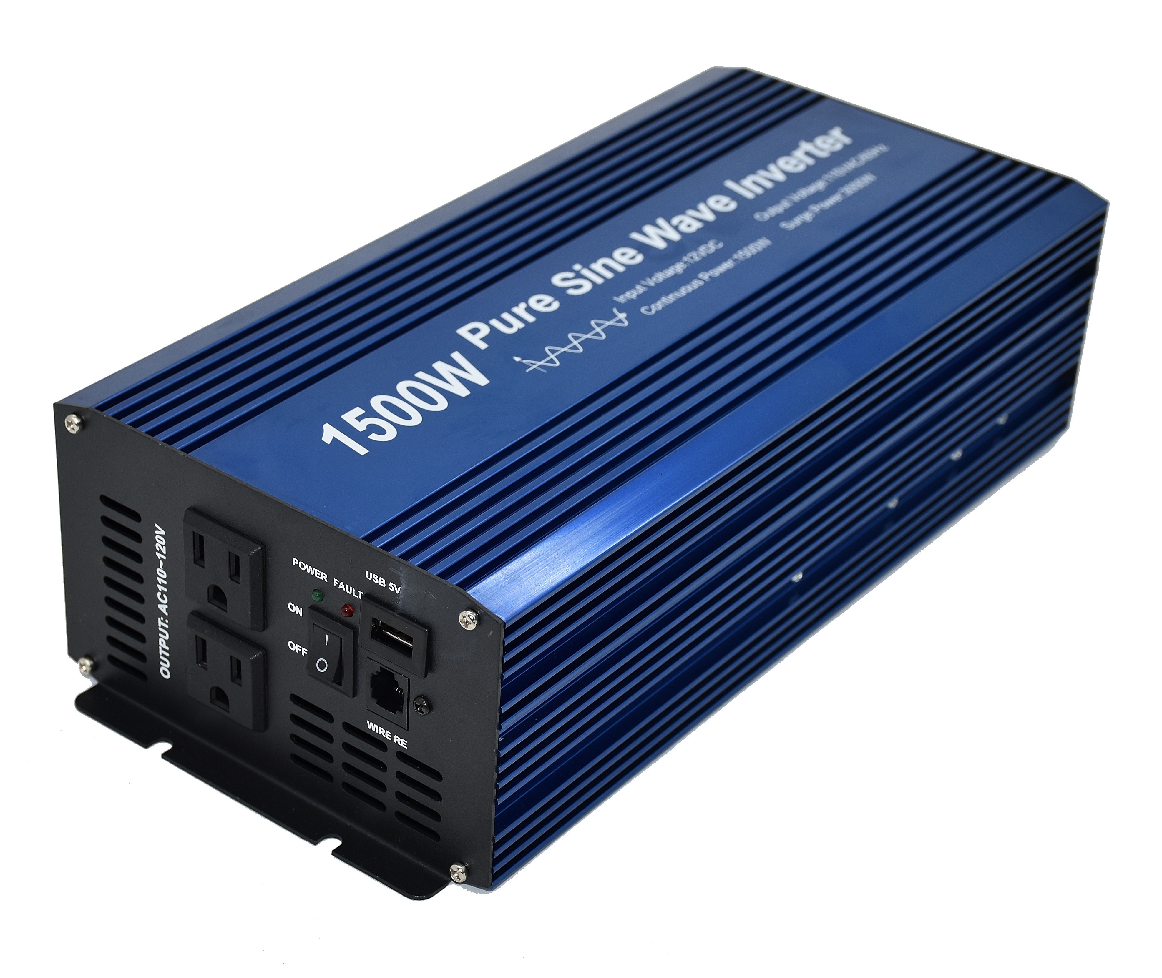 E-LION DC 12V or DC 24V  to AC 110V   60HzDC to AC Pure Sine Wave inverter  1500W