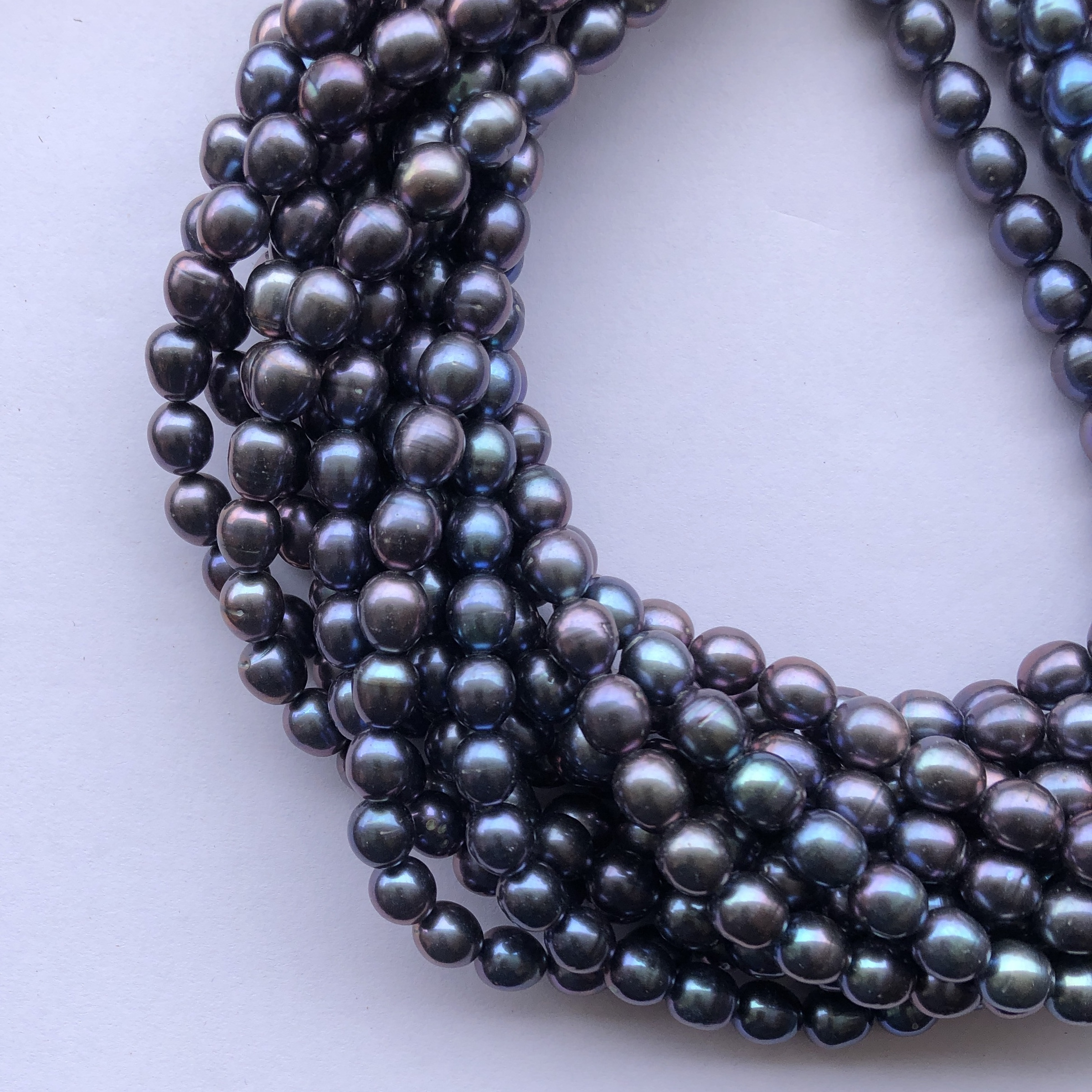 6mm 8mm Natural Purple Green Black Freshwater Pearl Stone Potato Shape Beads Wholesale Direct Supplier Cultured Pearls Rainbow