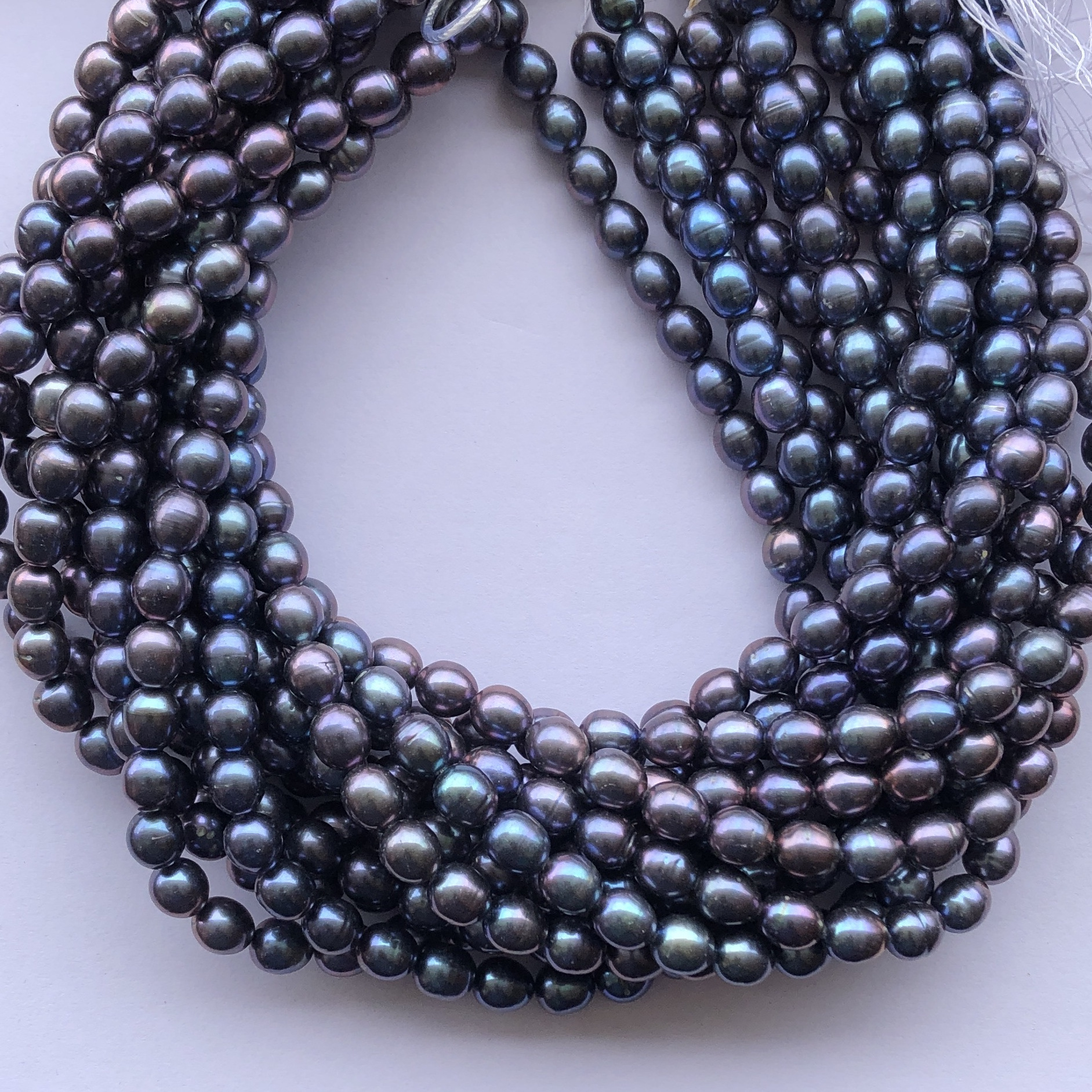 6mm 8mm Natural Purple Green Black Freshwater Pearl Stone Potato Shape Beads Wholesale Direct Supplier Cultured Pearls Rainbow