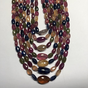 Natural Glass Filling Multi Sapphire Stone Faceted Oval Loose Wholesale Gemstone Beads Strand Manufacturer at Best Price Regular