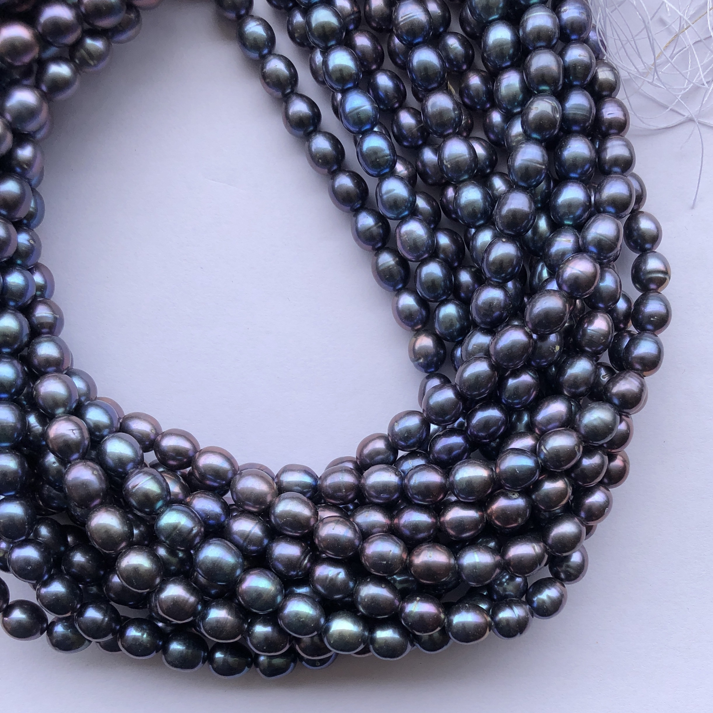 6mm 8mm Natural Purple Green Black Freshwater Pearl Stone Potato Shape Beads Wholesale Direct Supplier Cultured Pearls Rainbow