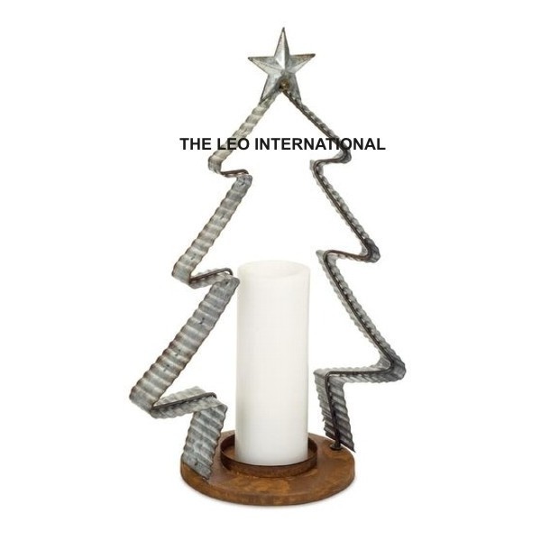 cheap price metal decorative Xmas tree candle holder