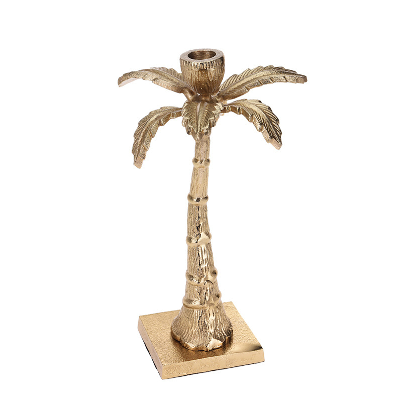 palm tree metal fancy candle holder