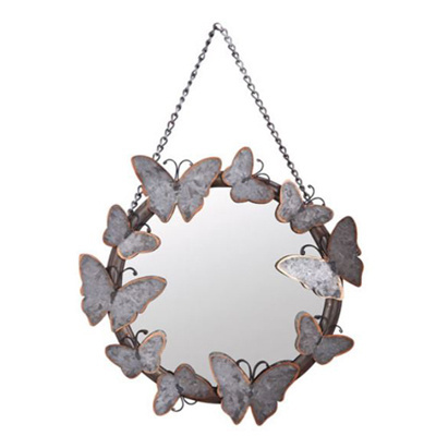 Wall Decor butterfly design Metal Mirror wall mirror