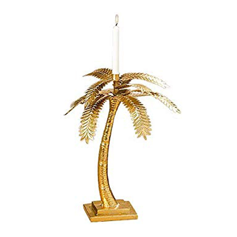 palm tree metal fancy candle holder