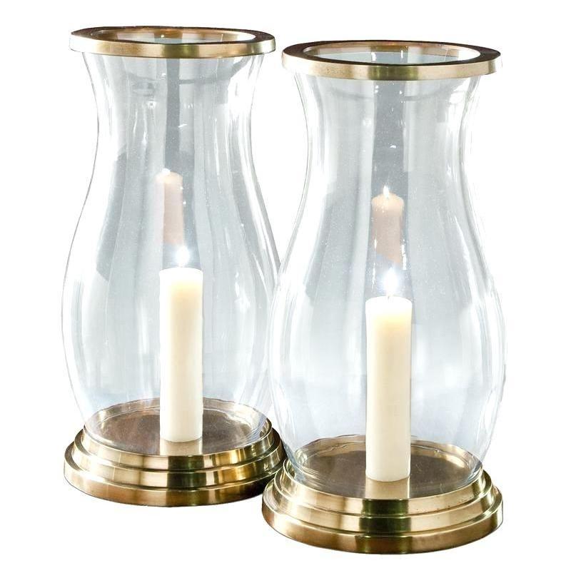 glass hurricane candle holders large