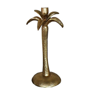 palm tree metal fancy candle holder