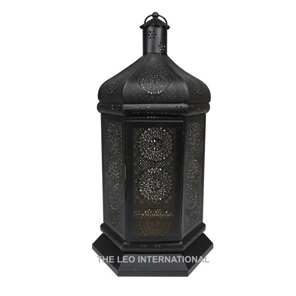 Northlight Black Moroccan Pillar Candle Floor large Lantern 9X8X20 Inch lighting decoration home hotel room table lamps