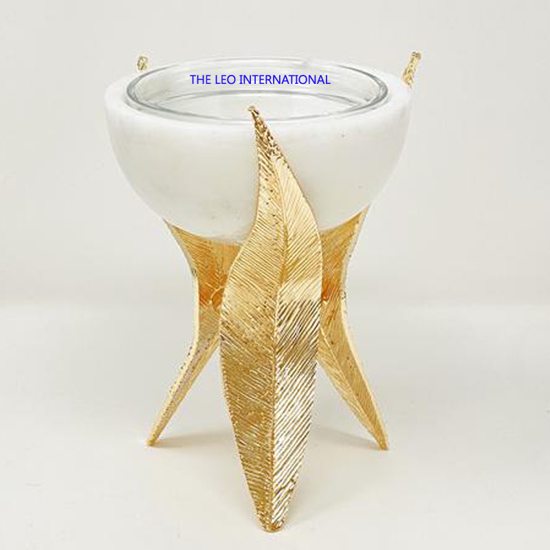 gold plated metal brass Classic Dry Fruits Serving Unique Bowl for Festive Party & Wedding