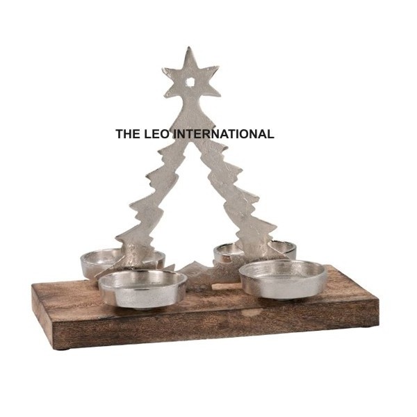 cheap price metal decorative Xmas tree candle holder