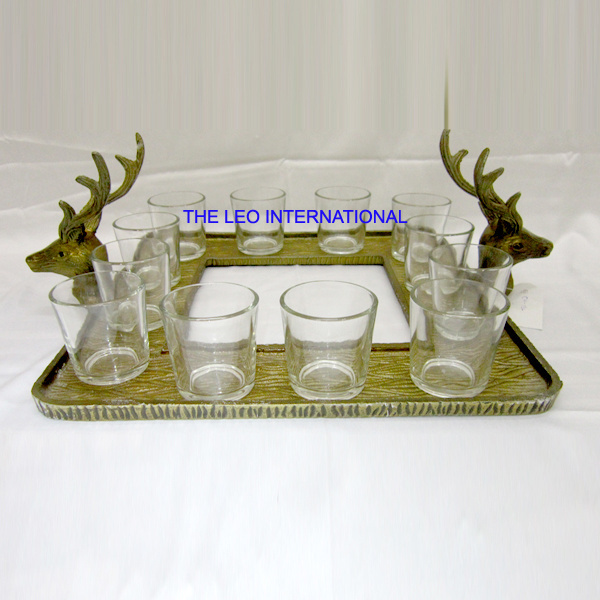 metal tray with glass candle holder silver metal tray with glass candle votives silverware tray with glass candle votives