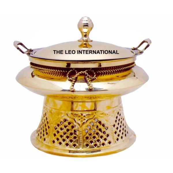 brass metal fancy hotel use roll top chafing dish