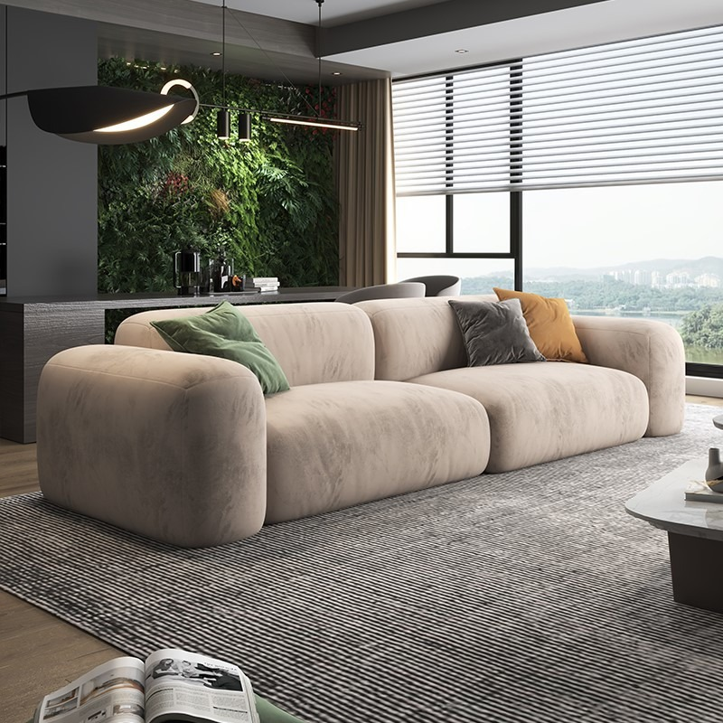 ATUNUS Nordic Luxury L Shape Living Room Sofa Furniture Design High Quality Fabric 3 Seater Modular Sectional Sofa Couch Set