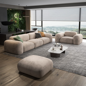 ATUNUS Nordic Luxury L Shape Living Room Sofa Furniture Design High Quality Fabric 3 Seater Modular Sectional Sofa Couch Set