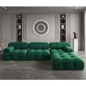 ATUNUS L Shape Sofa Sectional Combination Green Couch Velvet Nordic Luxury Modular Leisure SOFA Set