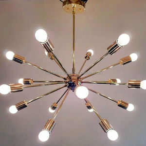 Sputnik Chandeliers 18Lights Adjustable Hanging Mid Century Modern Chandelier Industrial Vintage Ceiling Light(Bulb not include)