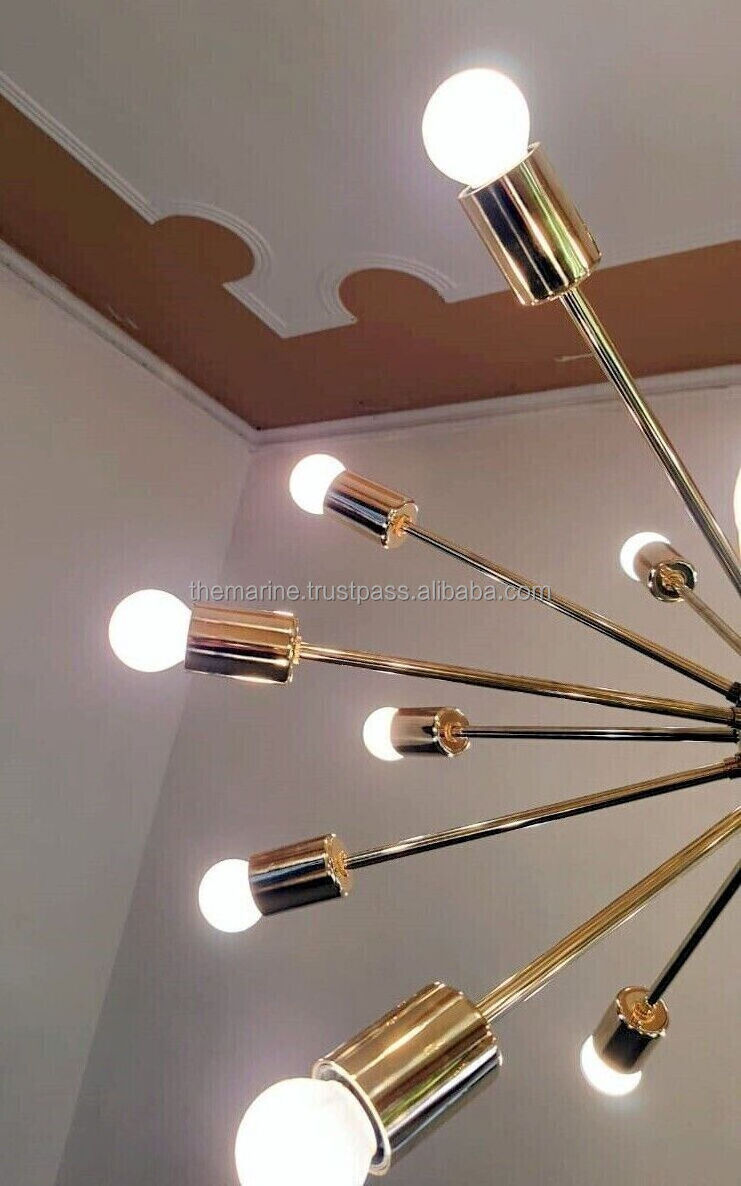 Sputnik Chandeliers 18Lights Adjustable Hanging Mid Century Modern Chandelier Industrial Vintage Ceiling Light(Bulb not include)