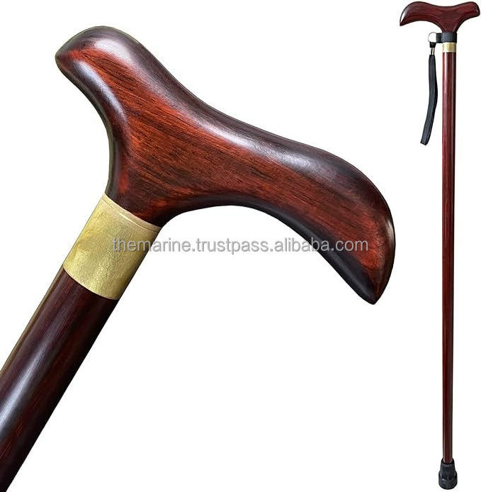 Handmade Wooden Walking Cane for Men Women Classy Stylish Wood Walking Sticks Rubber Tips Large Decorative Stick