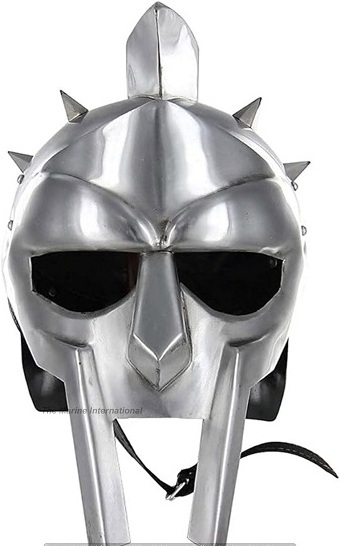 Made of 18 Gauge Steel Gladiator Arena Helmet - Movie Gladiator Armor Adult Fully Wearable  Halloween Warrior Costume