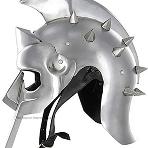 Made of 18 Gauge Steel Gladiator Arena Helmet - Movie Gladiator Armor Adult Fully Wearable  Halloween Warrior Costume