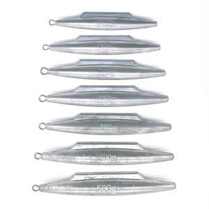 100G-500G Submarine Shaped Lead Sinker With Loop Fishing Sinker Fishing Weights